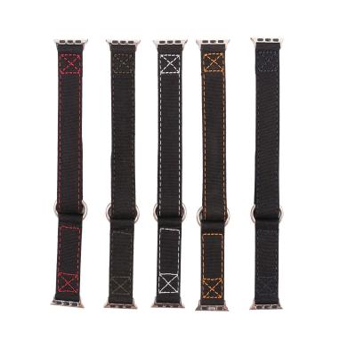 China Fanshion 2020 Wholesale New Low Price NATO Woven Nylon Watch Band For Apple Watch Band Strap 18 24mm for sale