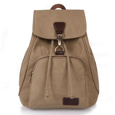 China Waterproof Camping Fashion Classic Sports Hiking Simple Vintage Canvas Backpack Wholesale for sale