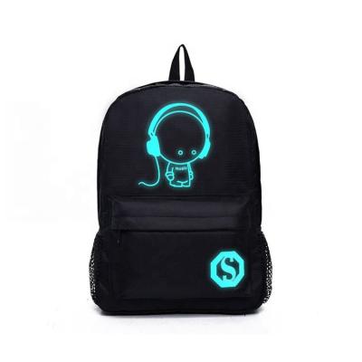 China Other Custom High Quality African Print Hippie School Music Backpack Luminous Bag Polyester for sale