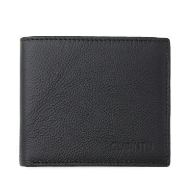 China Custom slim genuine leather minimalist rfid blocking rfid wallet for men for sale