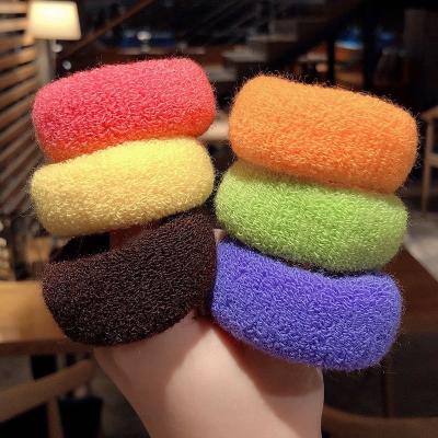 China Hair Decoration 2/6/12 Pcs Cute Women Girls Knitting Solid Elastic Hair Bands Soft Kids Hair Scrunchies Hair Ties Kids Accessories Set for sale