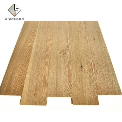 China Traditional Recycling Floating White Washed Oak Wood Flooring for sale