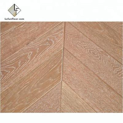 China Traditional Color Herringbone Matt White Oak Russian Flooring for sale