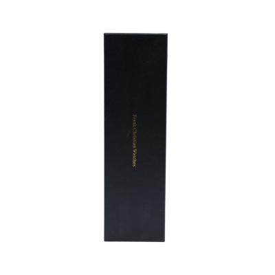 China Recycled Materials Black Gold Cover And Lid Hot Stamping Paper Gift Boxes For Gift Packing for sale