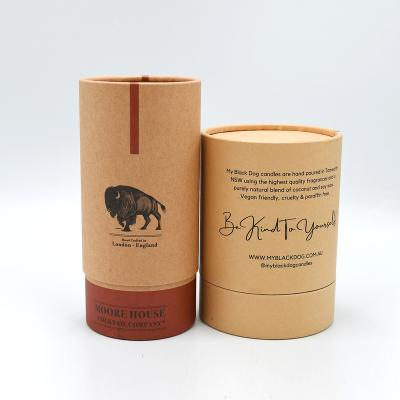 China Recyclable High Quality Round Kraft Paper Tube Box Offset Packaging With Rolled Edge For Dropper Bottle for sale