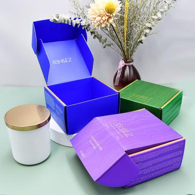 China Handmade Wholesale Luxury Empty Rigid Candle Jars Packaging Gift Boxes With Logo Custom White Cardboard Candle Box Packaging for sale