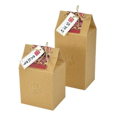 China Recyclable Hot Selling Easy Folding Tea Canister Packaging For Retail Kraft Paper Wrapping Products for sale