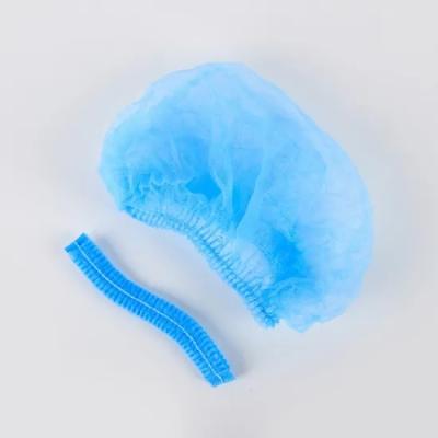 China Cleanroom Protective Cap Crowd Cap Disposable Nonwoven Double Elastic for sale