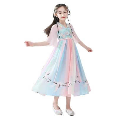 China Dresses Dress For Kids Children Clothing Vintage Long Skirts Girls Suits In Summer And Spring for sale