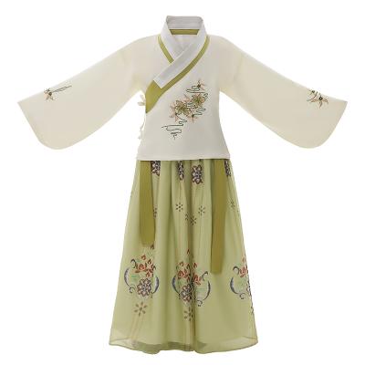 China Dresses Suitable Cute Skirt Traditional Dress With Multi Color Long Sleeve Children Pleated Custom Made for sale