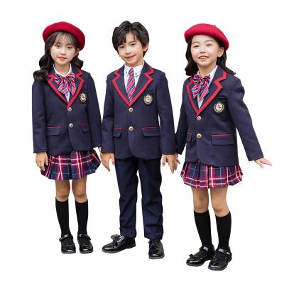 China Two-piece school uniforms of school suits with the square skirt and the strong windproof British style campus pants for sale