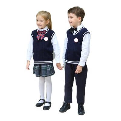 China School 2021 Custom Design Logo Hot Sell Factory Price New Fashion School Uniform Style School Skirts And Dress For Boys And Girls for sale