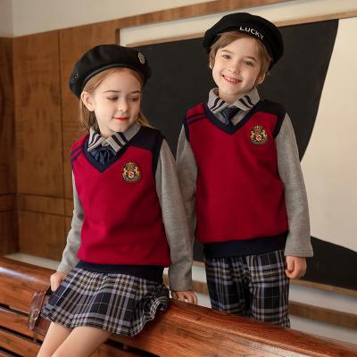 China Spring Autumn Clothing British Style 2021 School Fashion Kindergarten Clothing Boys and Girls Children's School Uniform Student Class for sale