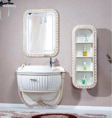 China Waterproof Oval Shape Bathroom Vanity Bathroom Fixture Hotel Antique Bathroom Furniture for sale