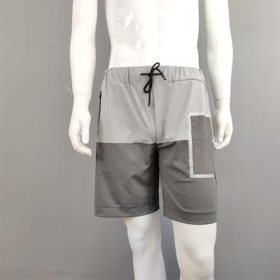 China Custom Retro QUICK DRY Mesh Man Basketball Shorts With White Panel Terry Plain Cargo Sweat Shorts French Pockets for sale