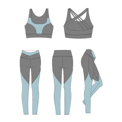 China Active Wear Proof Breathable Squat Leggings High Waist Sets Gym Sports Bra And Yoga Pants Private Label Fitness Yoga Set for sale