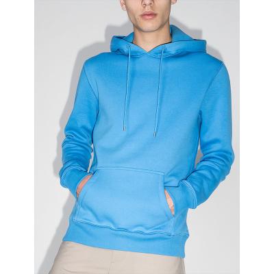 China Wholesale Anti-Wrinkle Customized Logo Color Available Men's Hoodie Plain Sleeve Cotton Embroidered Along Oversized Blue Color Fashion for sale