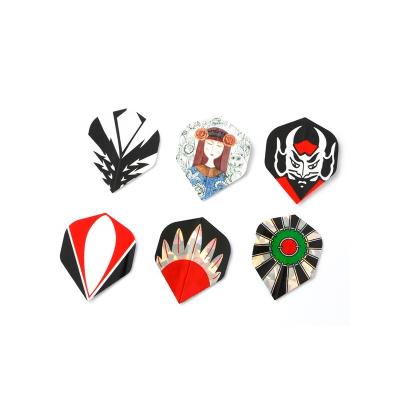 China Plastic Colorful Human Face Model Darts Flights for sale