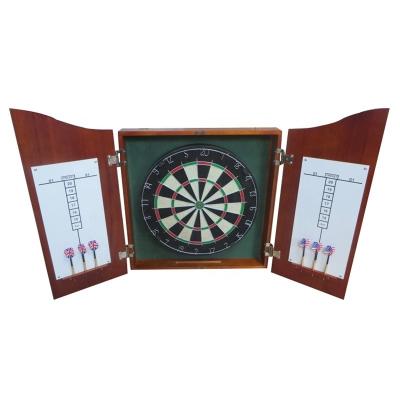 China Wholesale Solid Wood Dart Cabinet Bristle Dart Board Game Set for sale