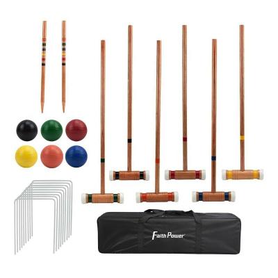 China Entainment 6 Player Wooden Croquet Game Set For Outdoor Sport for sale