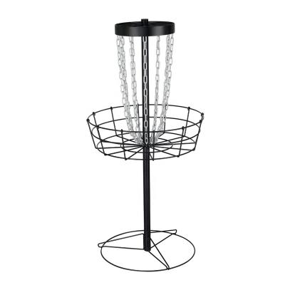 China Waterproof PDGA Approved Bullseye Precision Black Powder Coating Disc Golf Basket for sale