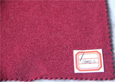 China Dark Red Wool Fabric In Stock 5 Cashmere , 60% Wool Suiting Fabric For Women Winter Skirts for sale