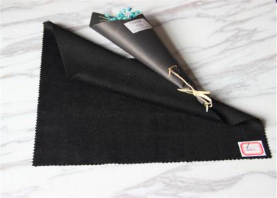 China Anti Pilling Black Coating Wool Fabric Autumn Clothing Light Weight 150CM Width for sale