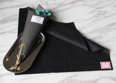 China Black In Stock Wool Cashmere Coating Fabric For Women Above Knee Skirt for sale