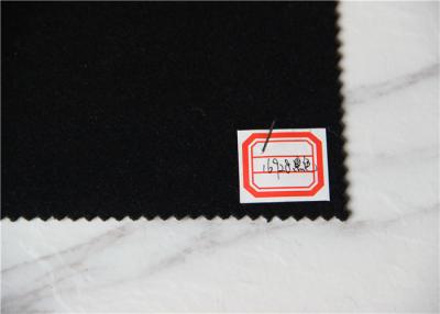 China Black Wool Gabardine Fabric Winter Work Coat , Double Faced Wool Fabric for sale