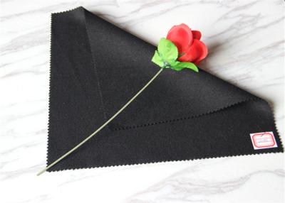 China Thick Heavyweight Wool Fabric In Stock , Black Wool Coating Fabric With Twill for sale