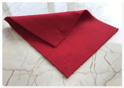 China Light Red Wool Fabric Soft Comfortable , Double Faced Wool Crepe Dress Fabric 70w 720g for sale