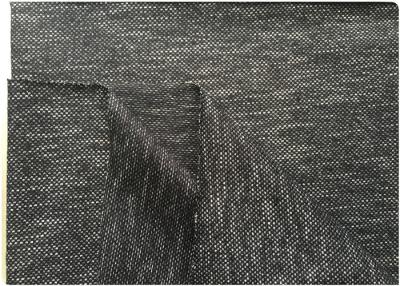 China Black White Knit Stretch Wool Fabric With Hong-Kong Style 73% Wool18 Polyester 400 Gram for sale