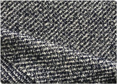 China Black And White Twill Fabric 30% Wool 70% Synthetic 63 Gram Per Meter for sale