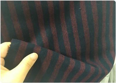 China 50W 50S Red And Black Striped Fabric , Micro Twill Fabric Lightweight 150CM for sale