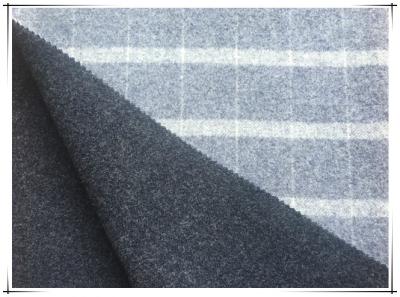 China 80 Wool 20 Nylon Big Tartan Double Faced Wool Coating Fabric , Width 150cm / 59