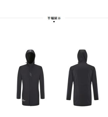 China Spring / Autumn Black Wool Blend Winter Coat Causal Style Hoodie Laundering for sale