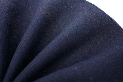 China Woolen Yarn Type Melton Wool Fabric 410g Weight Pure Color For Coats Woven for sale