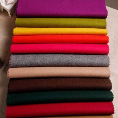 China Polyester Melton Wool Fabric / Wool Dress Fabric For Jacket Coating Dress for sale