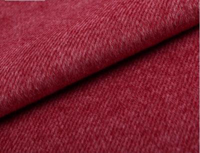 China 150cm Width Twill Wool Fabric / Double Sided Red Twill Fabric 650g/M Weight for sale