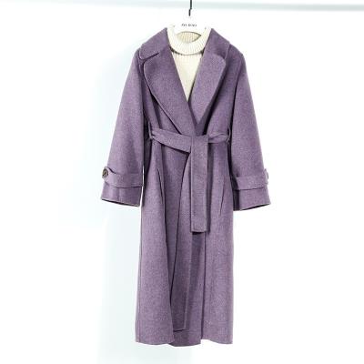 China Soft Purple Color Alpaca Coating Fabric / Wool Mohair Fabric Softer And Warmer for sale