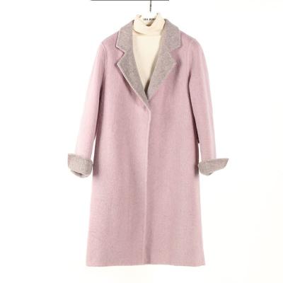 China Wool / Polyester Material Double Faced Wool Fabric For Women'S Winter Overcoat for sale