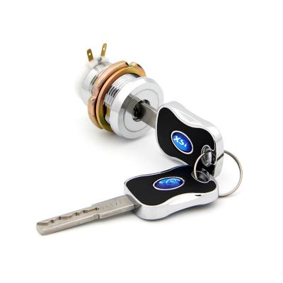 China Stainless Steel Drawer Cam Lock Electronic Key Chrome Finish With Matching Screw for sale