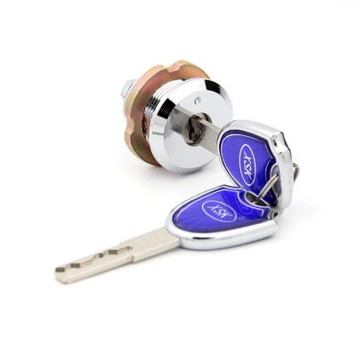 China Bright Chrome Plated Cabinet Door Cam Locks Asteners Blue Metal Color for sale