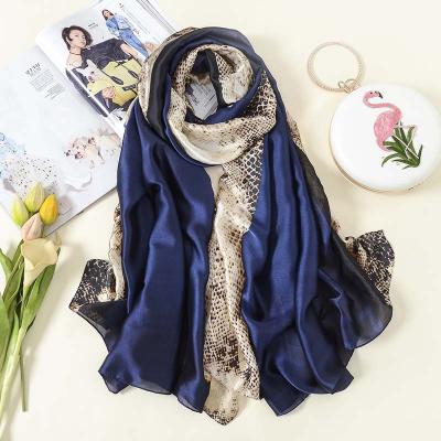 China Spring 180*90cm Spring 180*90cm snake print hijab soft smooth elegant scarf ice silk feeling scarf 2021 other scarves for lady for sale