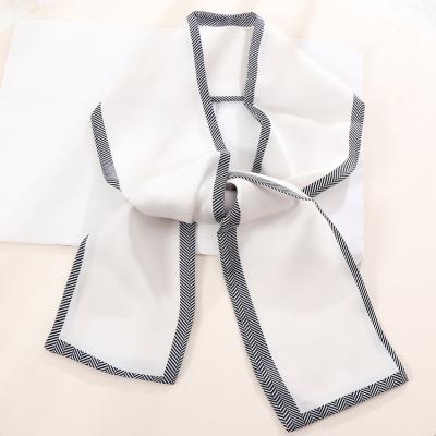 China Wholesale Luxury Elegant Hot Selling Soft Feeling Good Quality 100*10cm Scarf Machine Printed Ribbon Satin Silk Headband For Women for sale