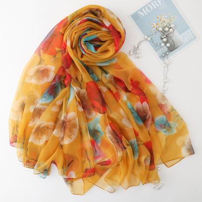 China 2021 New Arrival Luxury Elegant Soft Feeling Machine Printed Bubble Chiffon Scarf 130*180cm Beautiful And Colorful Beach Chiffon Hijab Towel For Ladies for sale