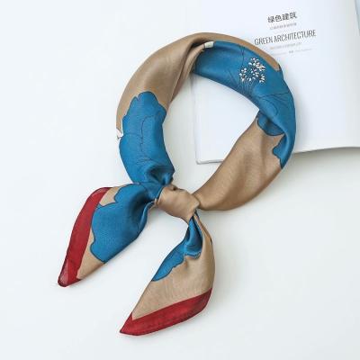 China New Arrival Luxury Elegant Soft Feeling Custom Printed 70*70cm Women Scarf Hijab And Under Scarf Beautiful Satin Silk Headscarf For Ladies for sale