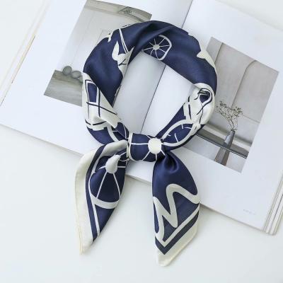 China Hot Selling 2021 Soft Smooth Luxury Elegant Feeling Twill Printed 70*70cm Other Scarves Satin Scarf Carriage Pattern Silk Scarf For Girls for sale