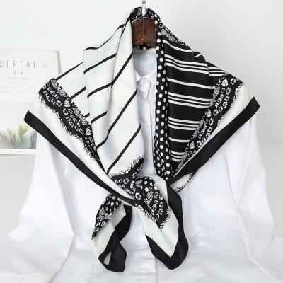 China Luxury Elegant Wholesale Shawls And Scarves Soft Soft Feeling Print 90*90cm Winter Scarf For Party Personalized And Elegant Indoor Hijab For Ladies for sale