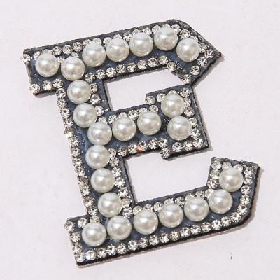 China Small Viable Self Adhesive Chenille Patches Letter Embroidery Bead Letter Patches for sale